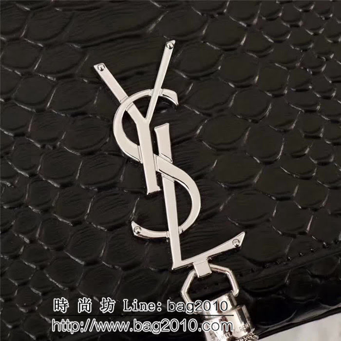YSL聖羅蘭 原單貨 蟒蛇紋牛皮 鏈條流蘇單肩小包 311223 YAS1165